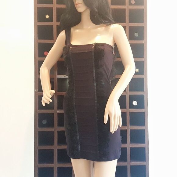 Women’s New One Shoulder Feather Mini Dress XS 4 - Picture 5 of 8